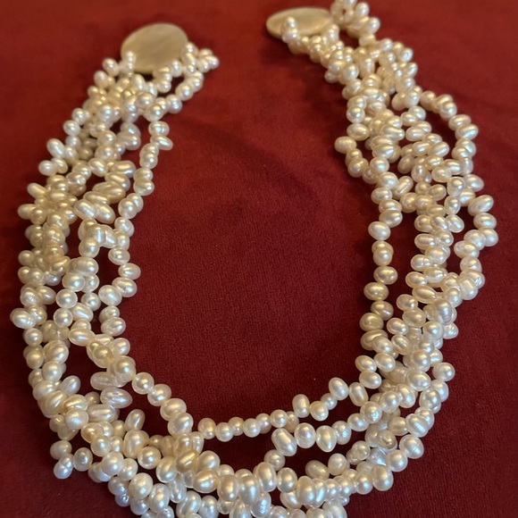 Vintage pearl choker necklace - Picture 3 of 7